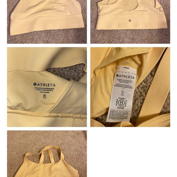 Athleta sports bra pale yellow size xl - Picture 2 of 6